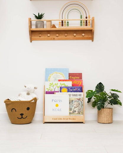 woody bookshelf