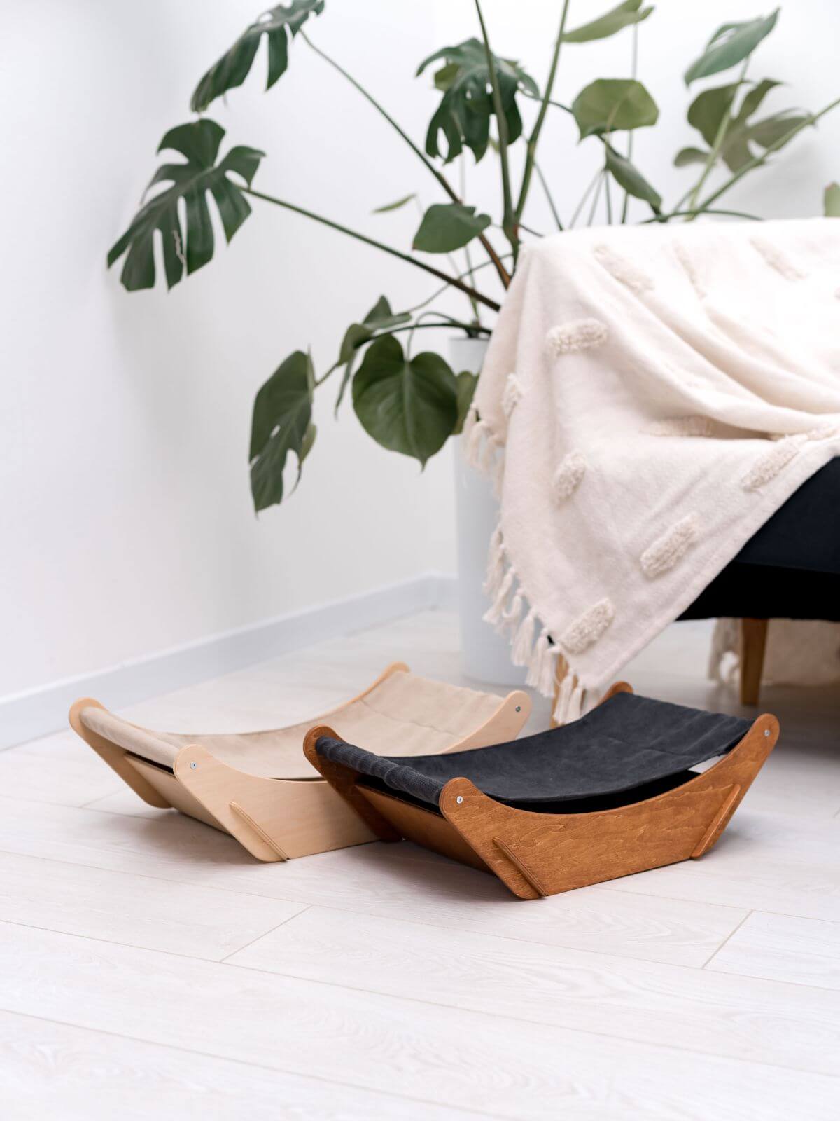 cat hammock floor made from wood