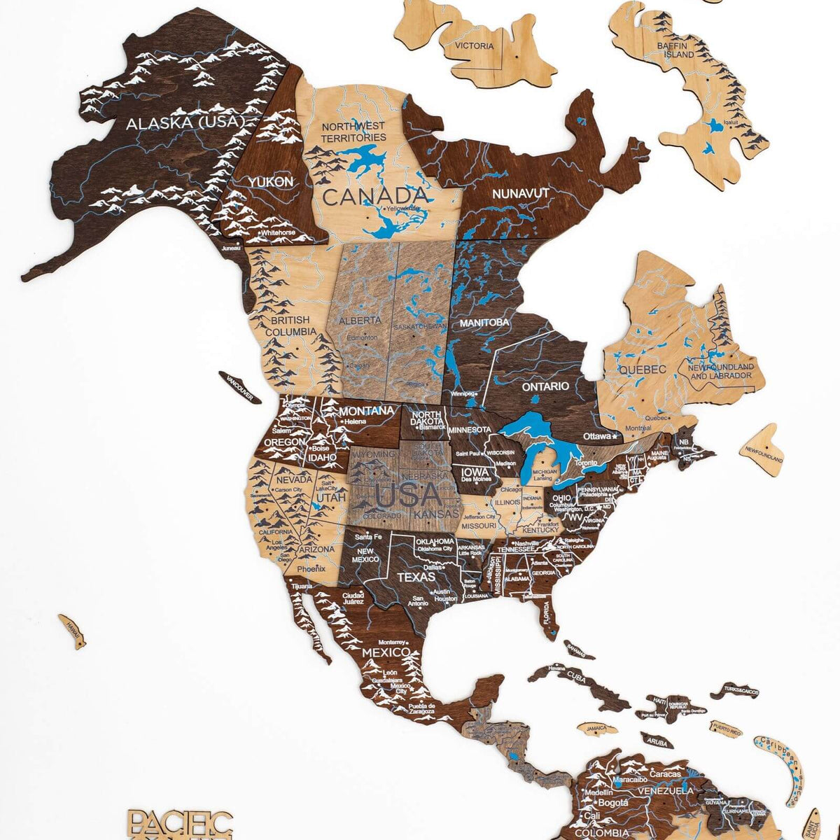 enjoy wooden map