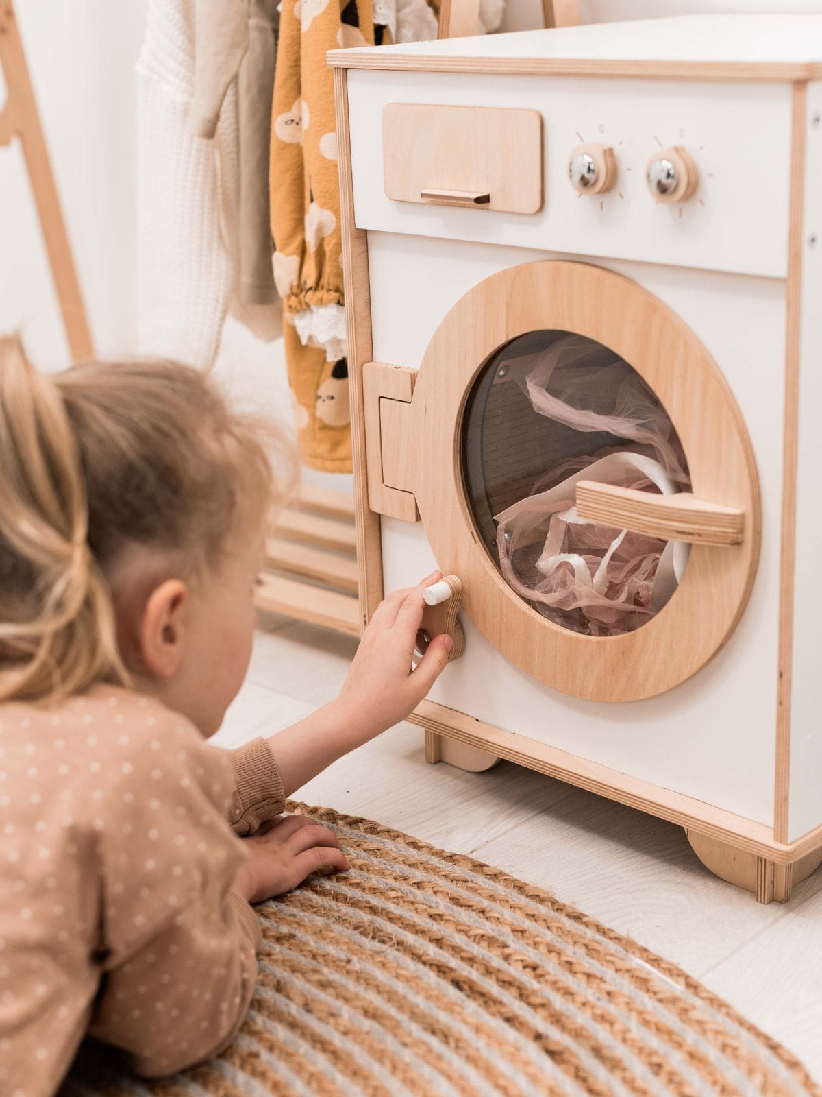 wooden toy washing machine