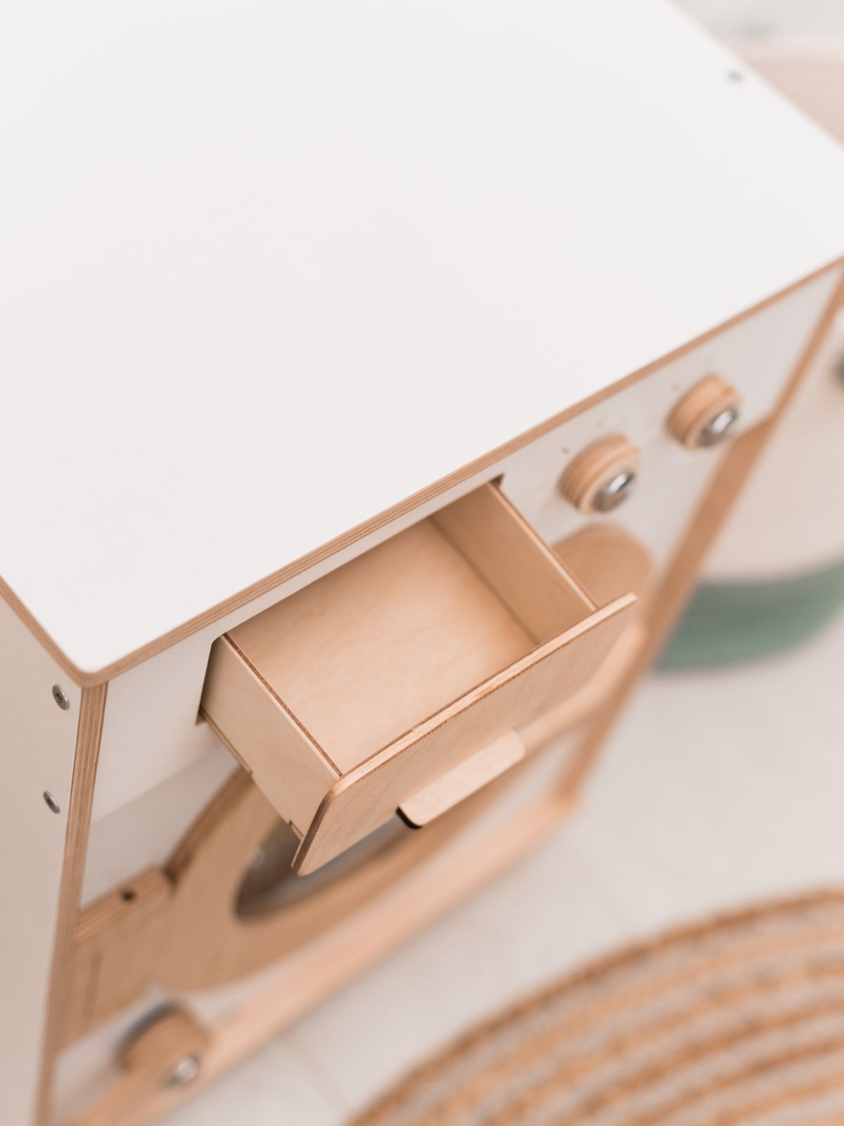 wooden washing machine toy