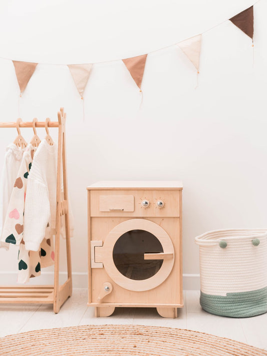 wooden toy washing machine
